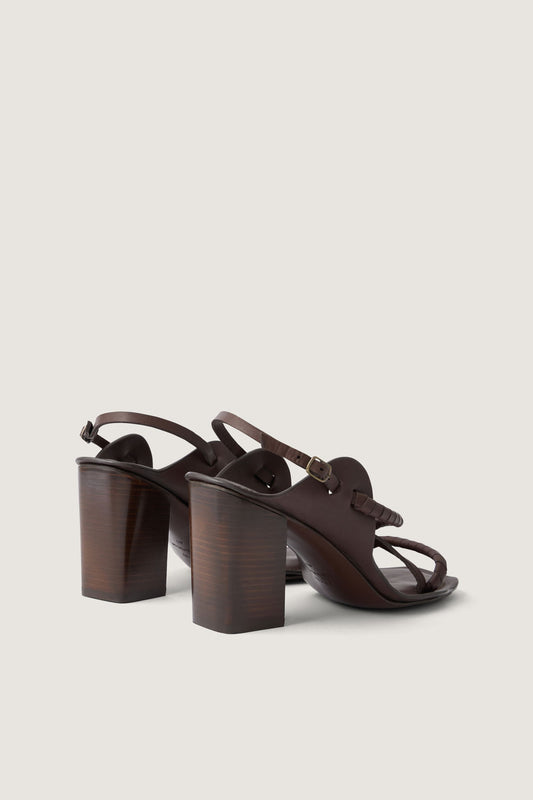 Sandales Alma - Marron Foncé - Cuir - Femme